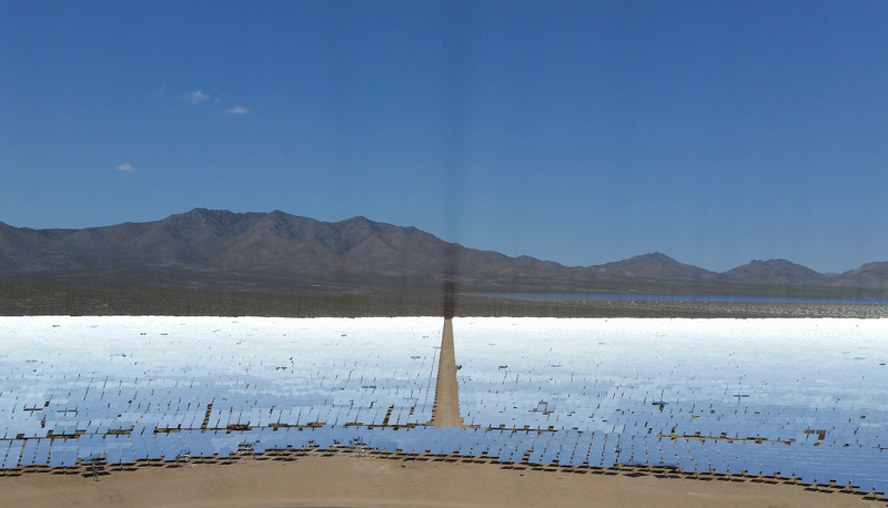Solar thermal power in the California desert. Image: BLM